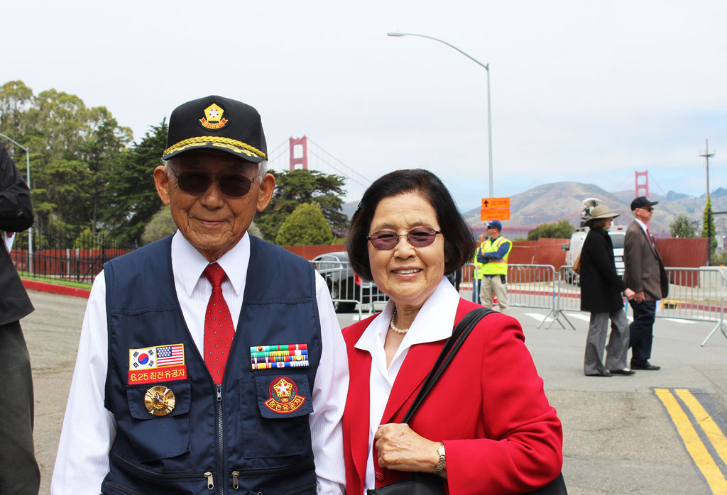 Veteran and woman