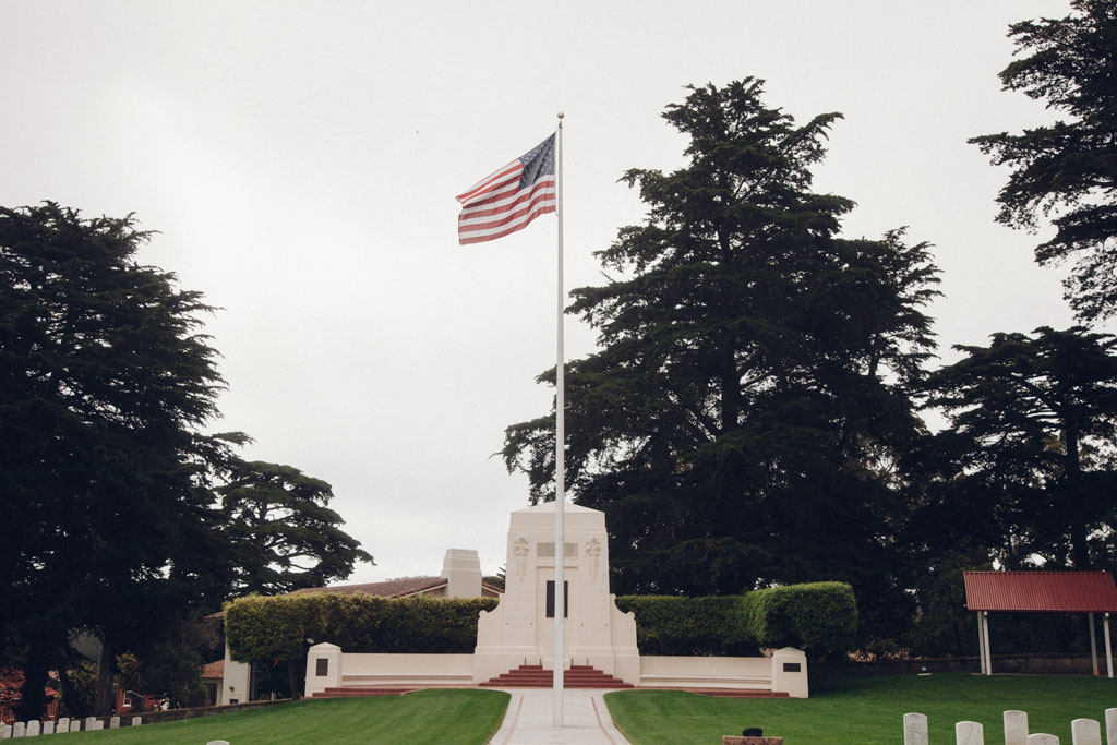 US Flag in SF National Cemetery