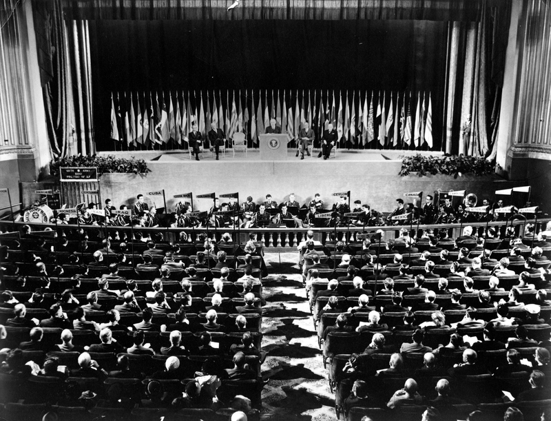 President Truman addressing the Japanese Peace Conference, September 4, 1951. Image courtesy Harry S. Truman Library and Museum