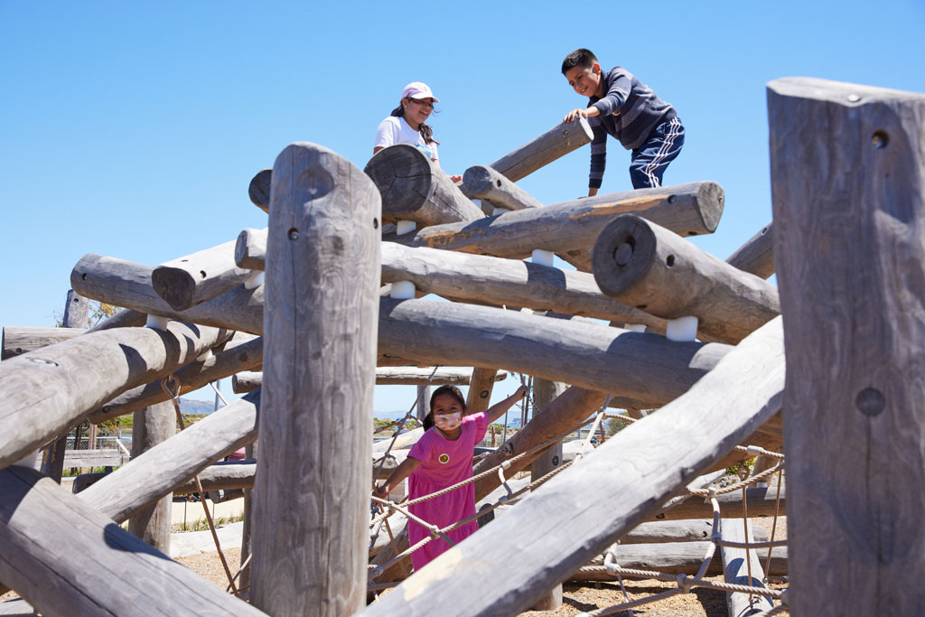 Kids playing on The Outpost