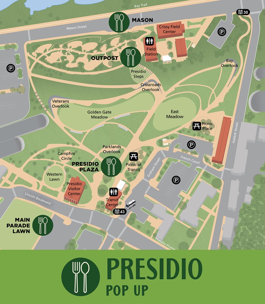 Map of Presidio pop up