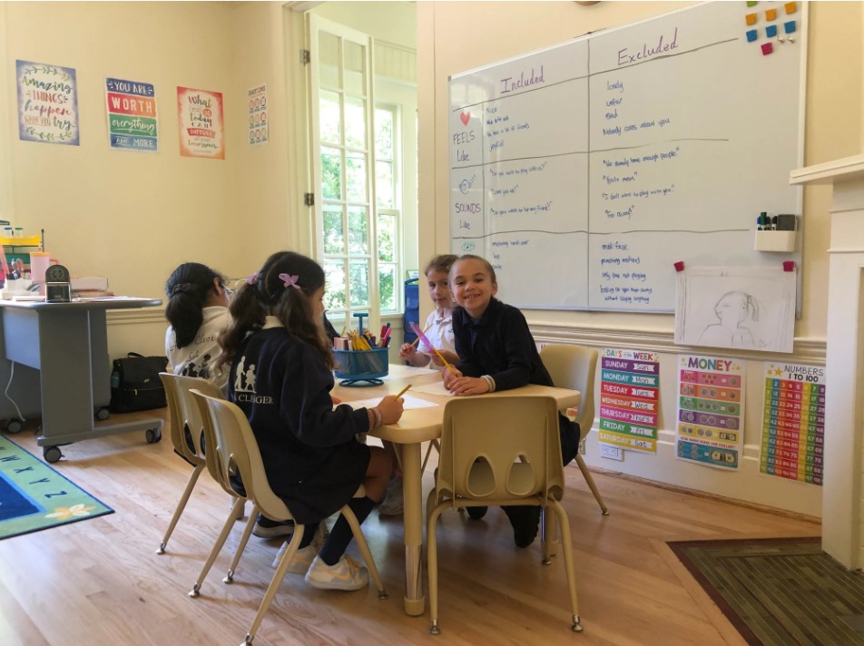 Kids learning in classroom at Adda Clevenger School