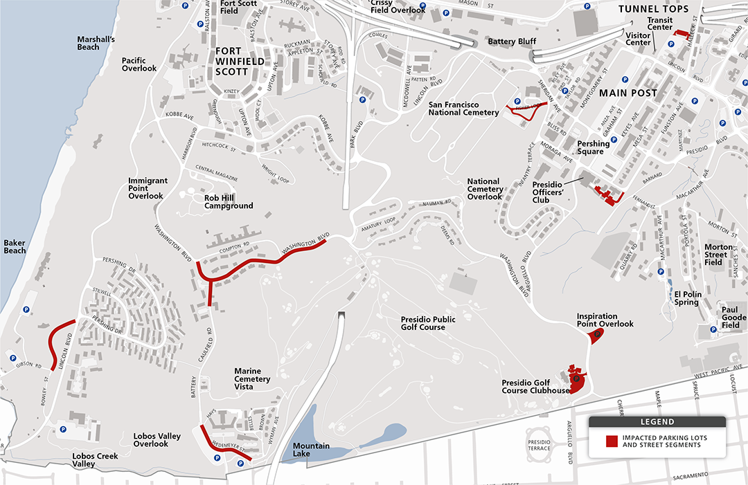 Map indicating places where road, bikeway, and sidewalk improvements will be made in 2025