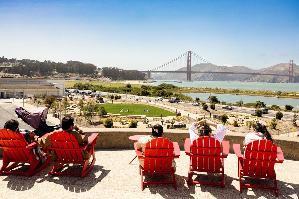 Overlooking Outpost Meadow from Presidio Tunnel Tops.