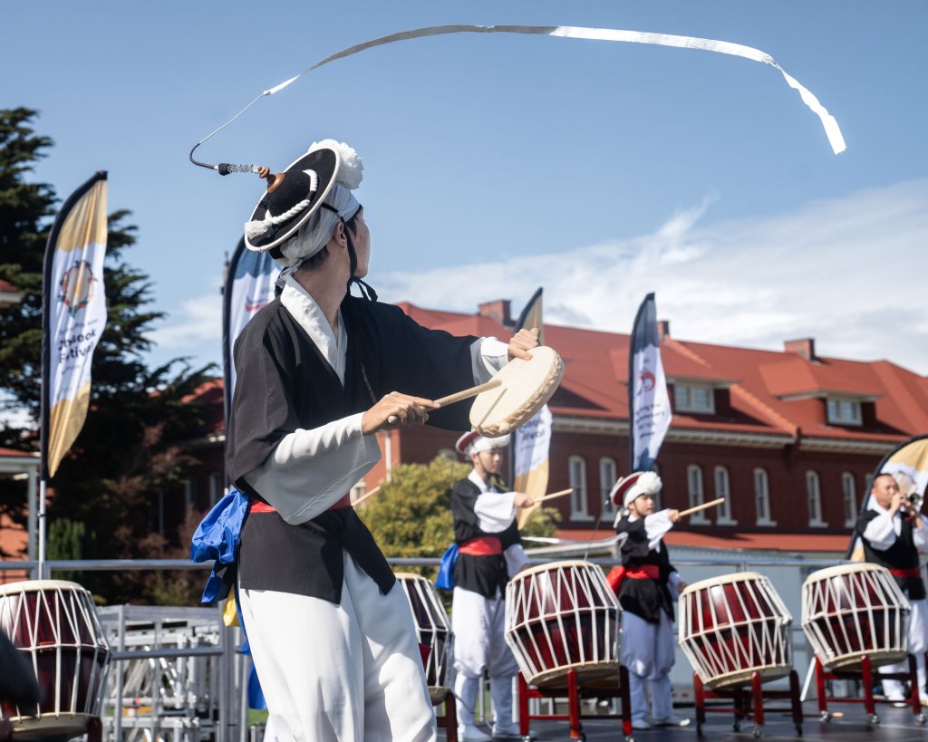 Outdoor drum performance
