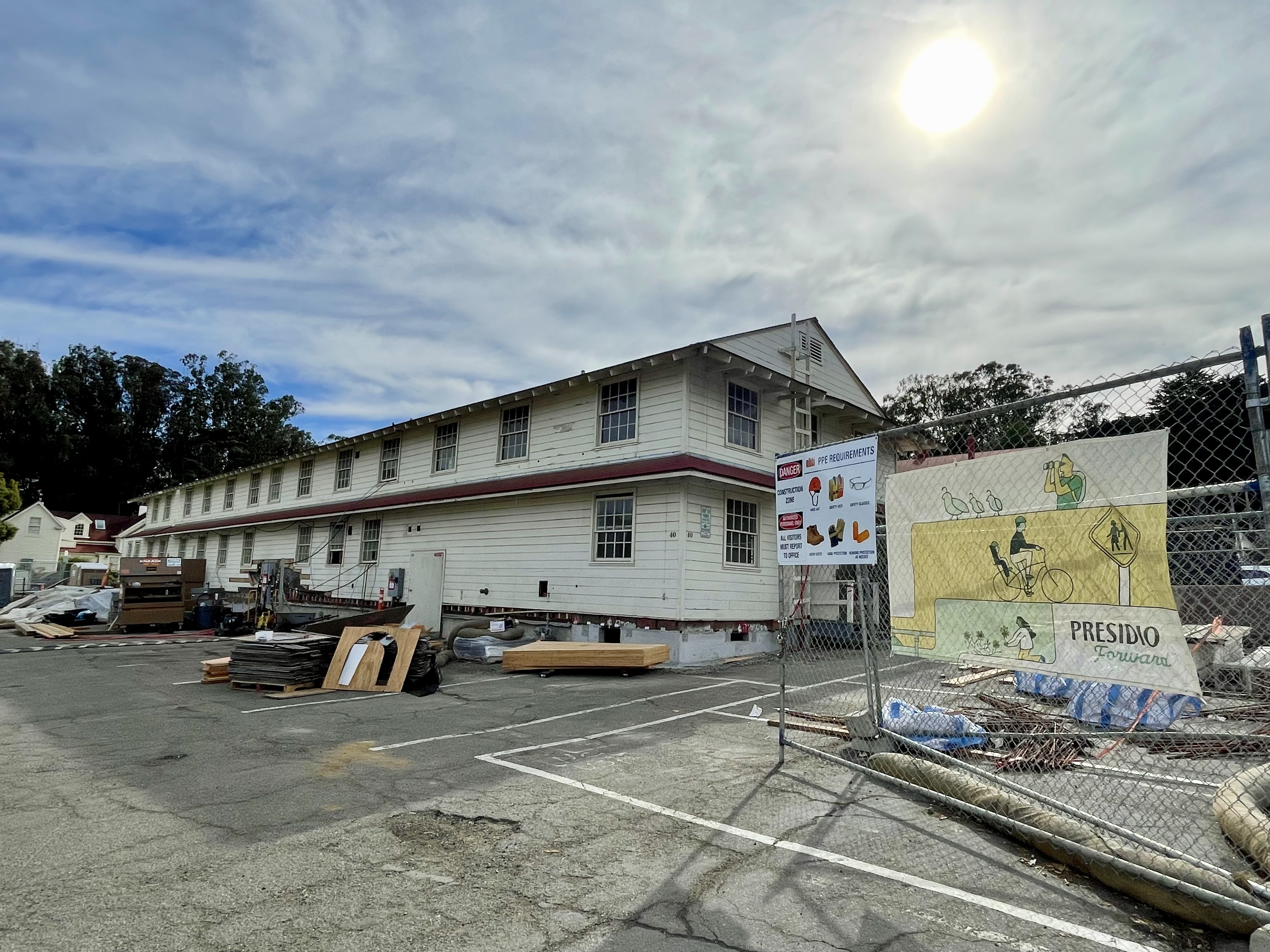 exterior picture of building 40 under construction