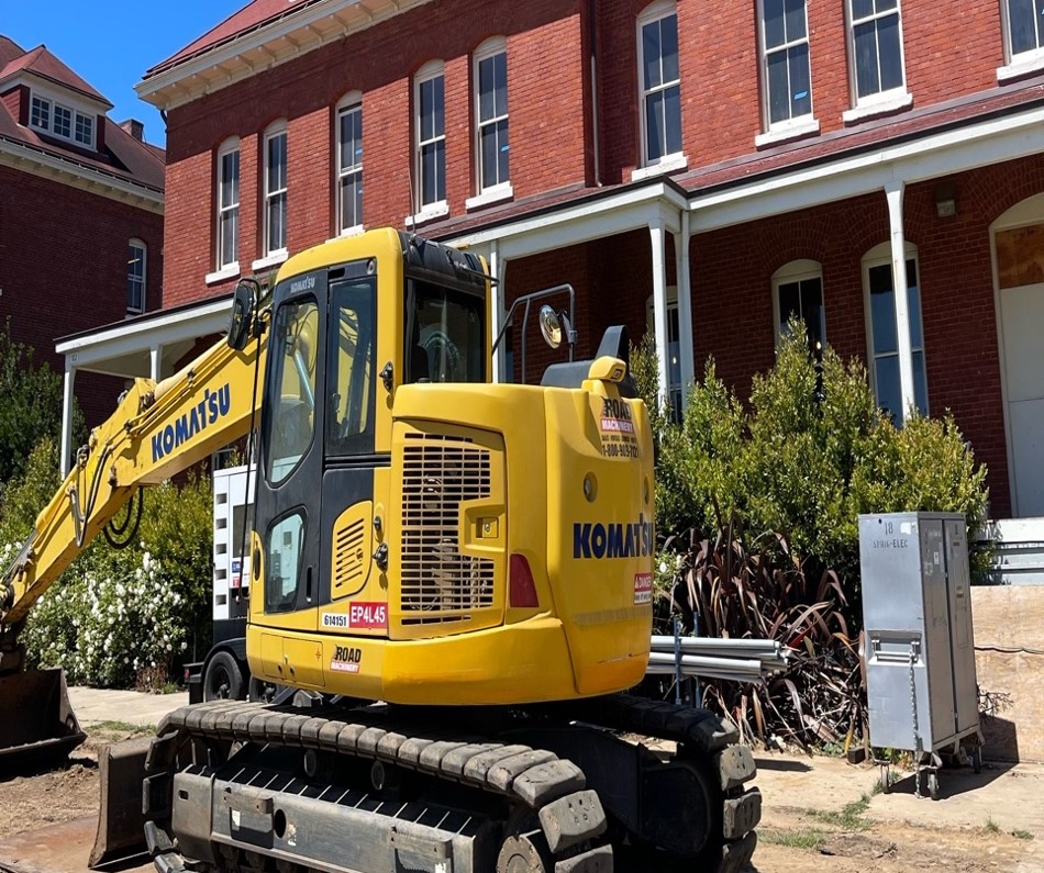 tractor outside of building 102